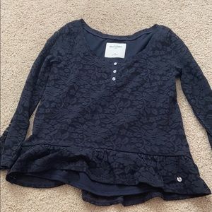 Abercrombie lace peplum top